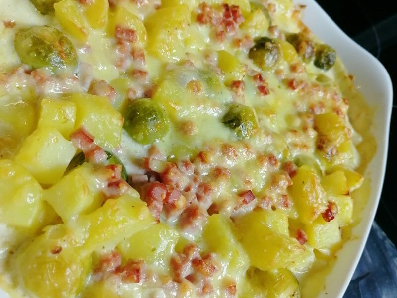 Cliquez pour zoomer ! Gratin de choux de Bruxelles au comté Thermomix par AliceReims