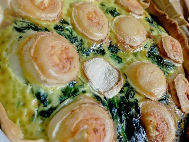 Cliquez pour zoomer ! Tarte épinards, saumon et chèvre Thermomix par AliceReims