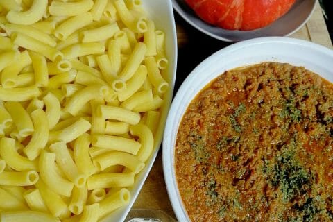 Cliquez pour zoomer ! Pâtes sauce bolognaise au potiron Thermomix par AliceReims