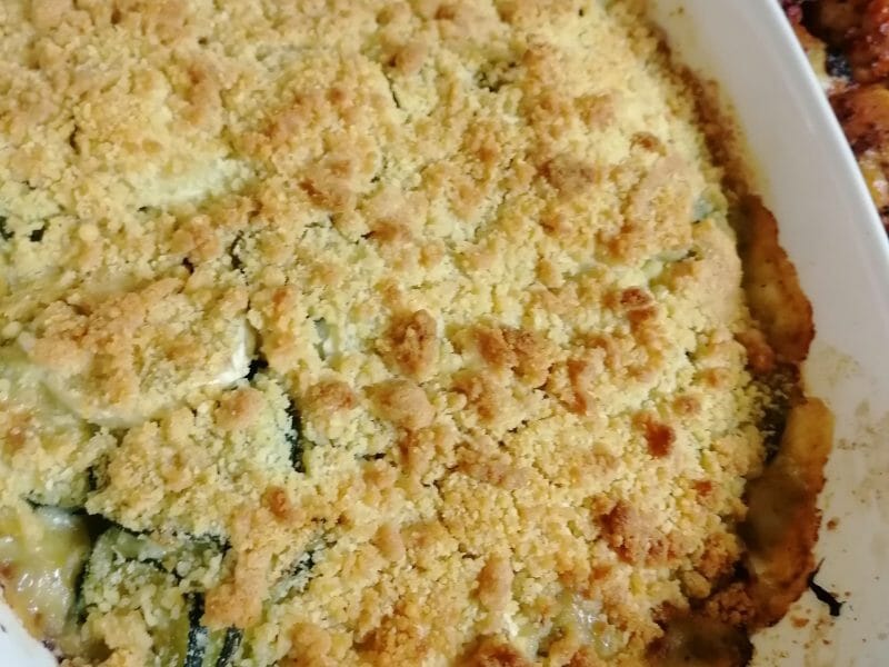 Cliquez pour zoomer ! Crumble courgettes, chèvre et lardons Thermomix par AliceReims