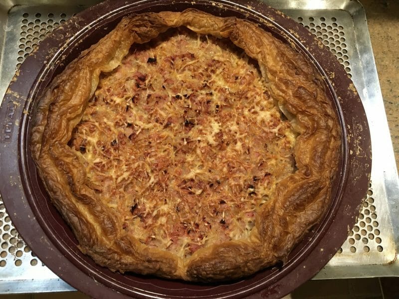 Cliquez pour zoomer ! Tarte aux oignons, lardons et moutarde douce Thermomix par juma419