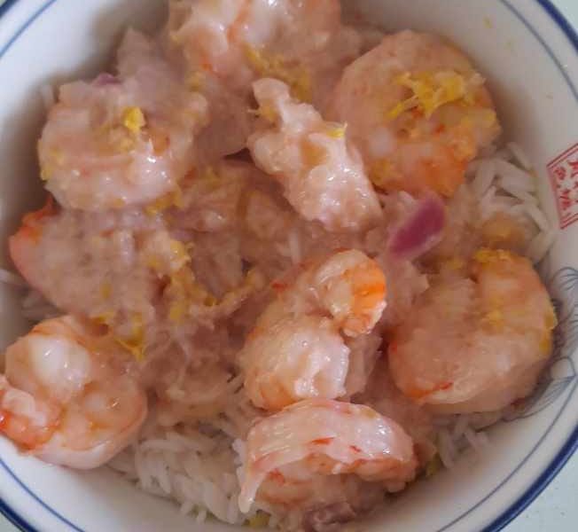 Cliquez pour zoomer ! Crevettes miel sésame au lait de coco Thermomix par mimireille