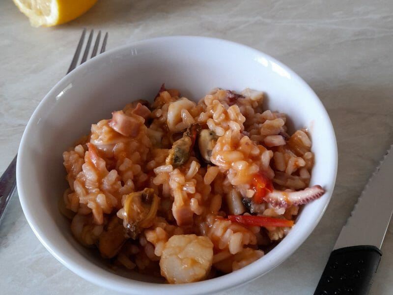 Cliquez pour zoomer ! Risotto aux fruits de mer Thermomix par mimireille