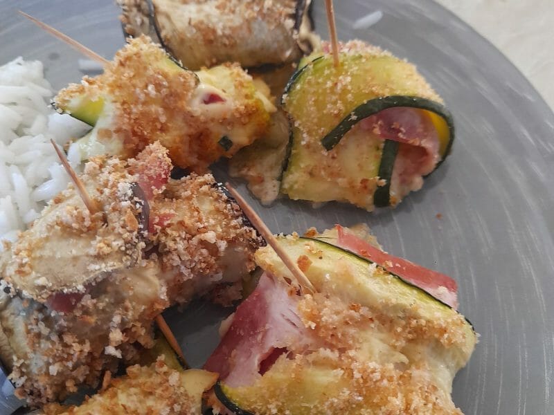 Cliquez pour zoomer ! Roulés de courgettes au jambon Thermomix par mimireille
