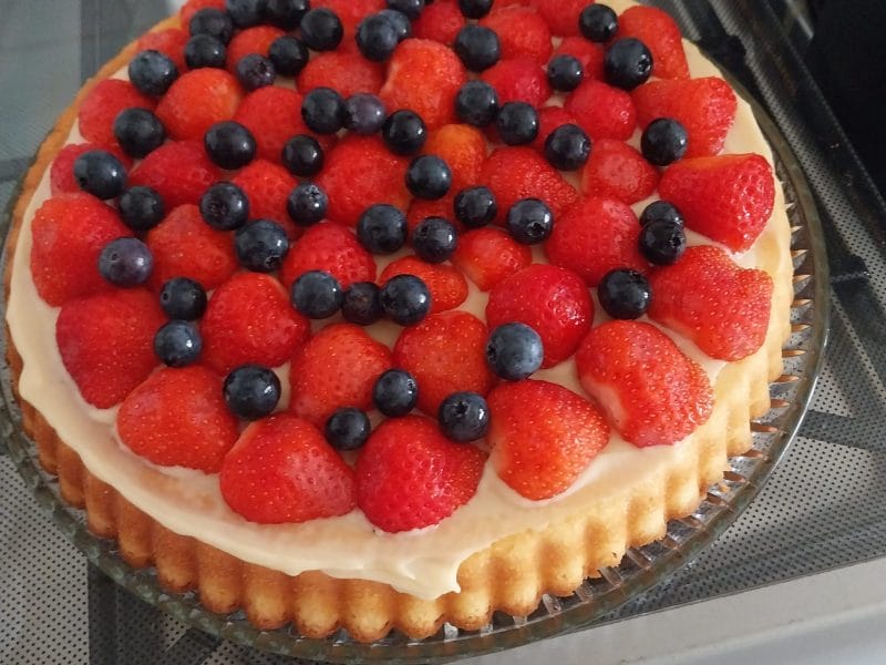 Cliquez pour zoomer ! Tarte renversée aux fruits rouges et citron vert Thermomix par Sandrine