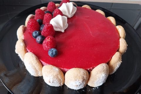 Cliquez pour zoomer ! Bavarois aux framboises Thermomix par hestia78