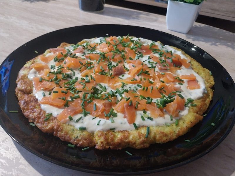 Cliquez pour zoomer ! Galette de légumes et saumon fumé Thermomix par hestia78