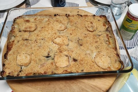 Cliquez pour zoomer ! Crumble courgettes, chèvre et lardons Thermomix par nathanoel29