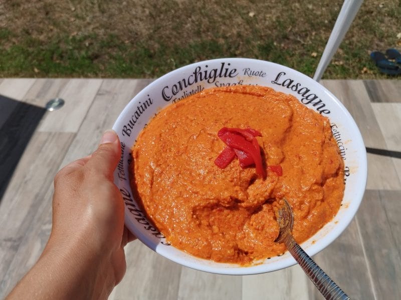 Cliquez pour zoomer ! Houmous aux poivrons rouges Thermomix par patou33160