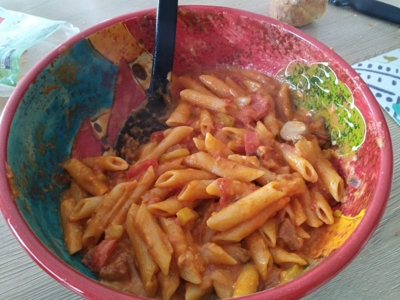 Cliquez pour zoomer ! Fusilli aux tomates et au chorizo Thermomix par patou33160