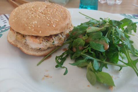 Cliquez pour zoomer ! Burger au saumon Thermomix par patou33160