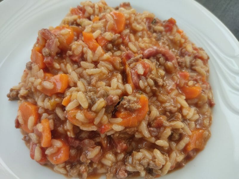Cliquez pour zoomer ! Risotto à la bolognaise Thermomix par patou33160