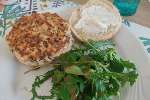 Cliquez pour zoomer ! Burger au saumon Thermomix par patou33160