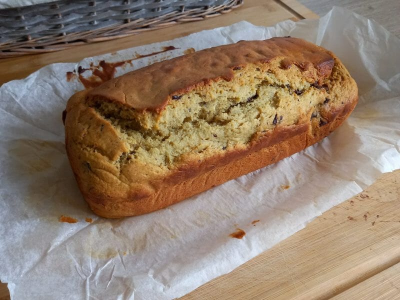 Cliquez pour zoomer ! Cake banane et pépites de chocolat Thermomix par praloche42