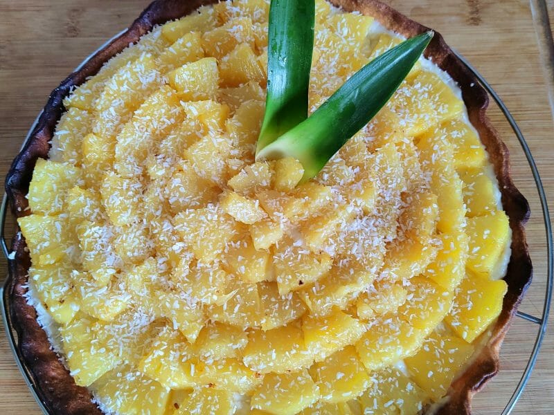 Cliquez pour zoomer ! Tarte piña colada Thermomix par lachieuse