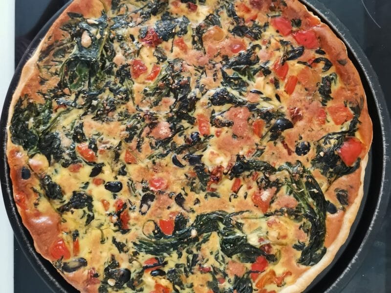 Cliquez pour zoomer ! Quiche aux épinards et au poivron rouge Thermomix par linoa06