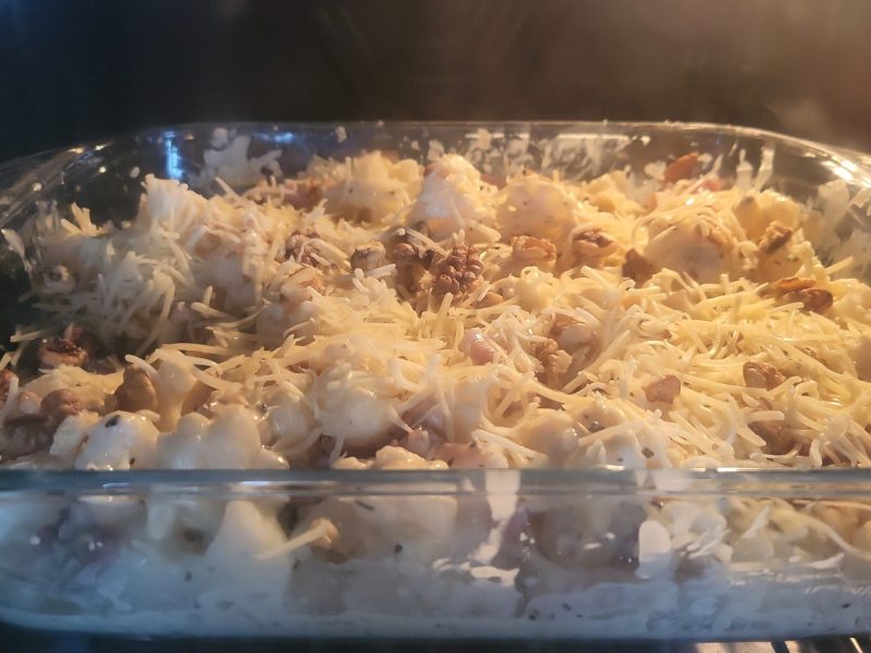 Cliquez pour zoomer ! Gratin de chou-fleur au gorgonzola et aux noix Thermomix par lolottelacompote