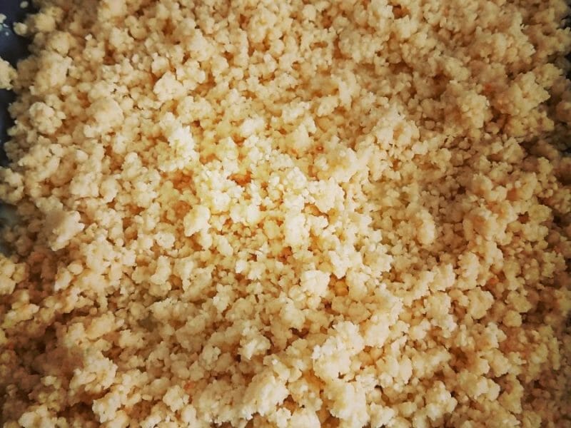 Cliquez pour zoomer ! Crumble courgettes, chèvre et lardons Thermomix par Julie-Alexis