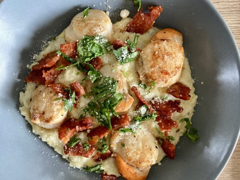 Cliquez pour zoomer ! Risotto aux Saint Jacques et poireaux Thermomix par maud7982