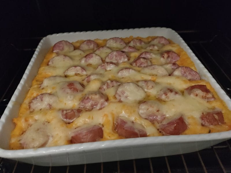 Cliquez pour zoomer ! Gratin de butternut à la saucisse de Montbéliard Thermomix par christelle49230