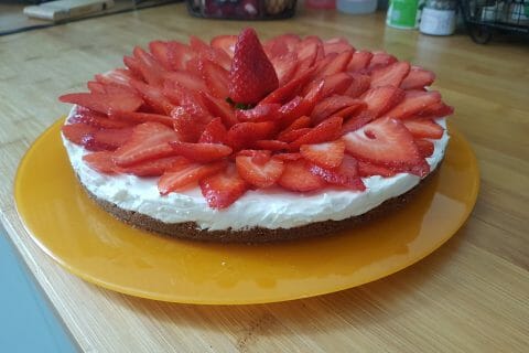 Cliquez pour zoomer ! Tarte aux fraises sans cuisson au Thermomix