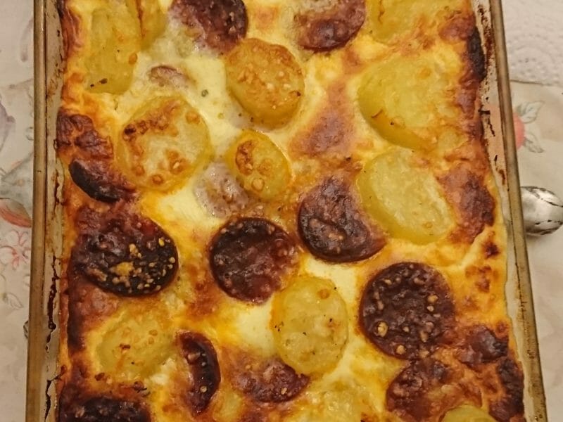 Cliquez pour zoomer ! Gratin de pommes de terre au chorizo Thermomix par Toupie60
