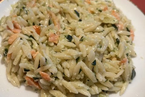 Cliquez pour zoomer ! Gratin de crozets aux courgettes et saumon fumé Thermomix par Elodie1280