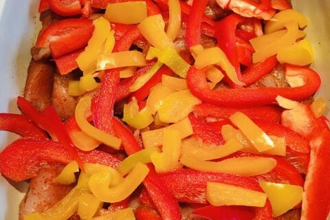 Cliquez pour zoomer ! Poulet à la crème de poivrons Thermomix par Elodie1280