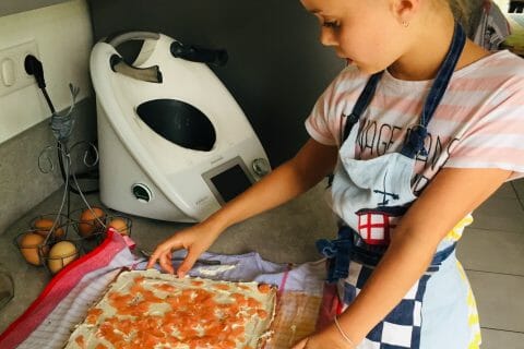Cliquez pour zoomer ! Roulé à la tomate, saumon et fromage Thermomix par Elodie1280