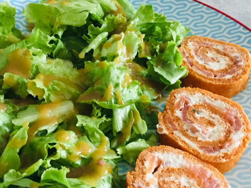 Cliquez pour zoomer ! Roulé à la tomate, saumon et fromage Thermomix par Elodie1280