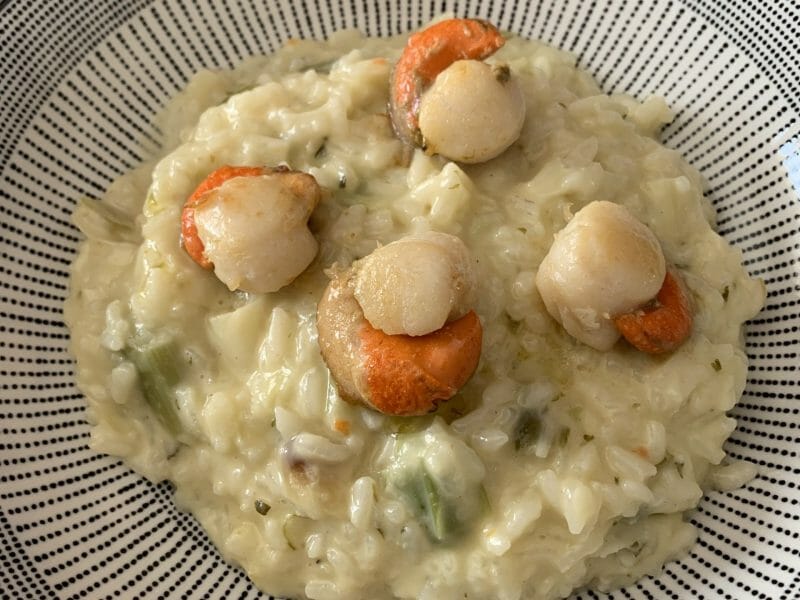 Cliquez pour zoomer ! Risotto aux Saint Jacques et poireaux Thermomix par cricridu10
