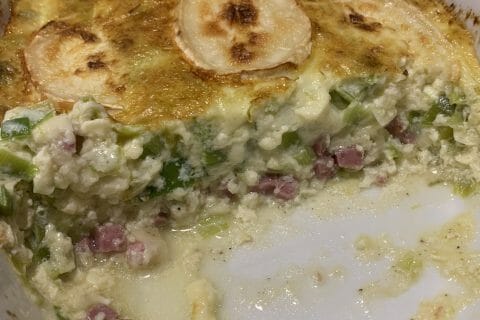 Cliquez pour zoomer ! Clafoutis de poireaux et lardons Thermomix par cricridu10