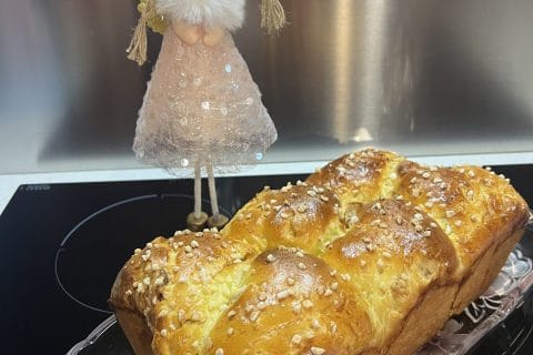 Cliquez pour zoomer ! Brioche mascarpone et fruits confits Thermomix par cricridu10