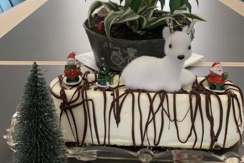 Cliquez pour zoomer ! Bûche citron et framboises Thermomix par cricridu10