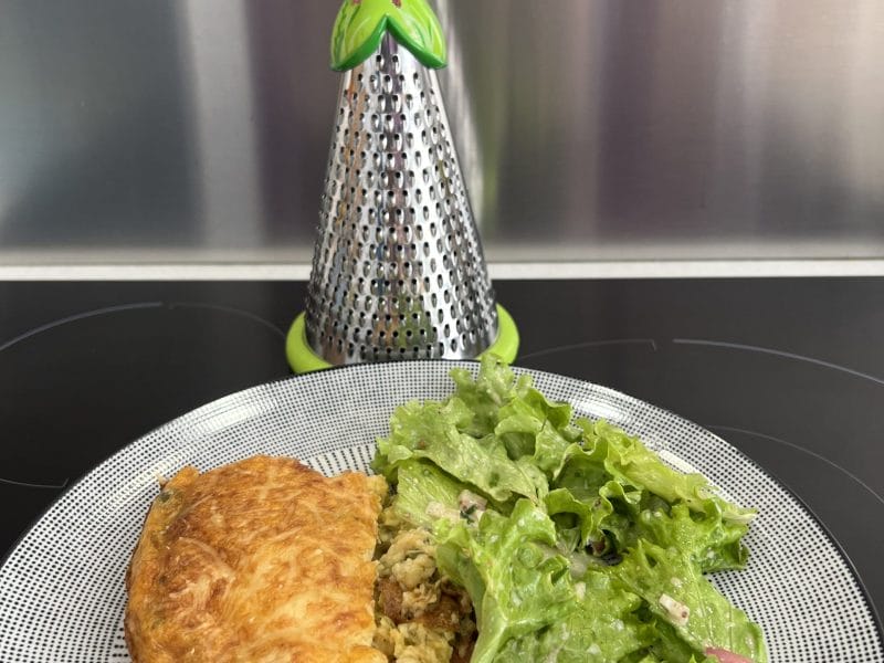 Cliquez pour zoomer ! Clafoutis cancoillotte, poireaux et chorizo Thermomix par cricridu10