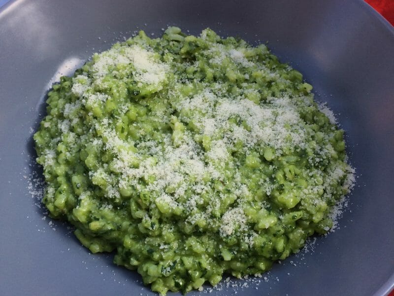Cliquez pour zoomer ! Risotto au pesto d’épinards et basilic Thermomix par VanessaPO