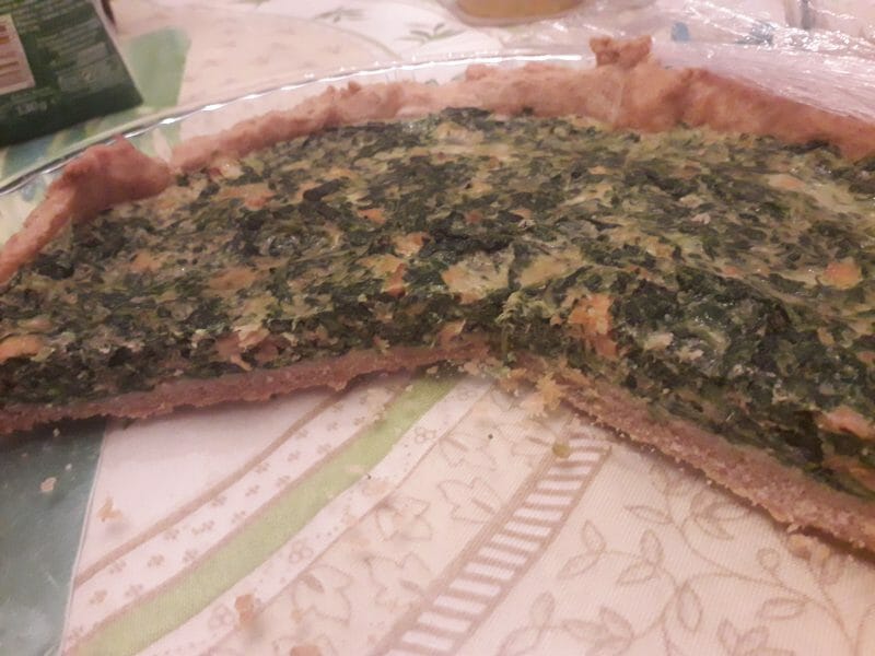 Cliquez pour zoomer ! Tarte épinards, saumon et chèvre Thermomix par Sand06