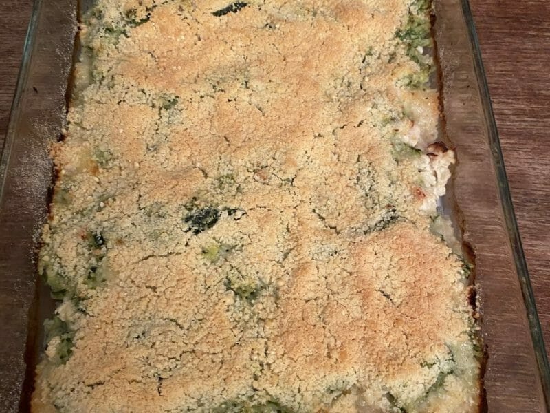 Cliquez pour zoomer ! Crumble poulet, courgettes et parmesan Thermomix par Angie92140