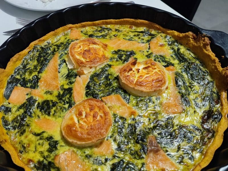 Cliquez pour zoomer ! Tarte épinards, saumon et chèvre Thermomix par angelina_46