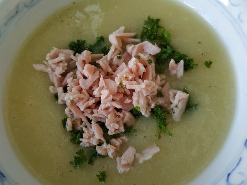 Cliquez pour zoomer ! Crème de poireaux, poires et jambon cru Thermomix par Isadorab