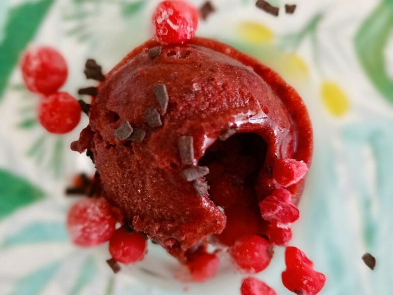 Cliquez pour zoomer ! Sorbet aux cerises Thermomix par ady83