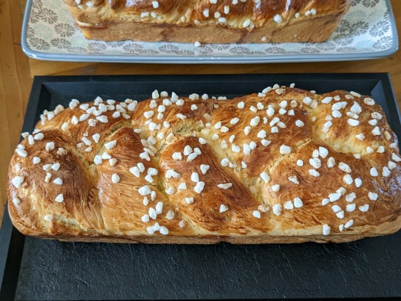 Cliquez pour zoomer ! Brioche tressée à la mie filante Thermomix par lea_522