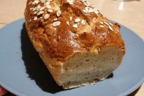 Cliquez pour zoomer ! Pain aux flocons d’avoine et au miel au Thermomix