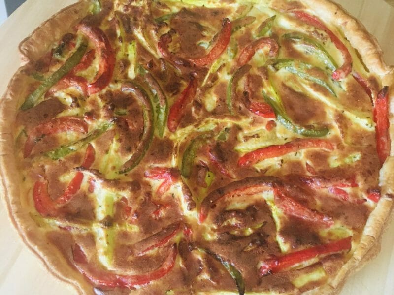 Cliquez pour zoomer ! Quiche poivrons et courgettes Thermomix par Sabtm5