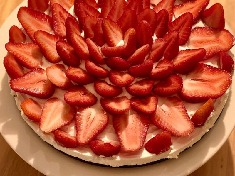 Cliquez pour zoomer ! Tarte aux fraises sans cuisson Thermomix par celinenono