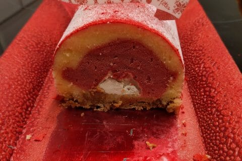Cliquez pour zoomer ! Bûche glacée mangue et framboise Thermomix par Cindy Riccobono