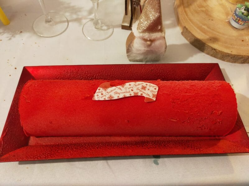 Cliquez pour zoomer ! Bûche glacée mangue et framboise Thermomix par Cindy Riccobono