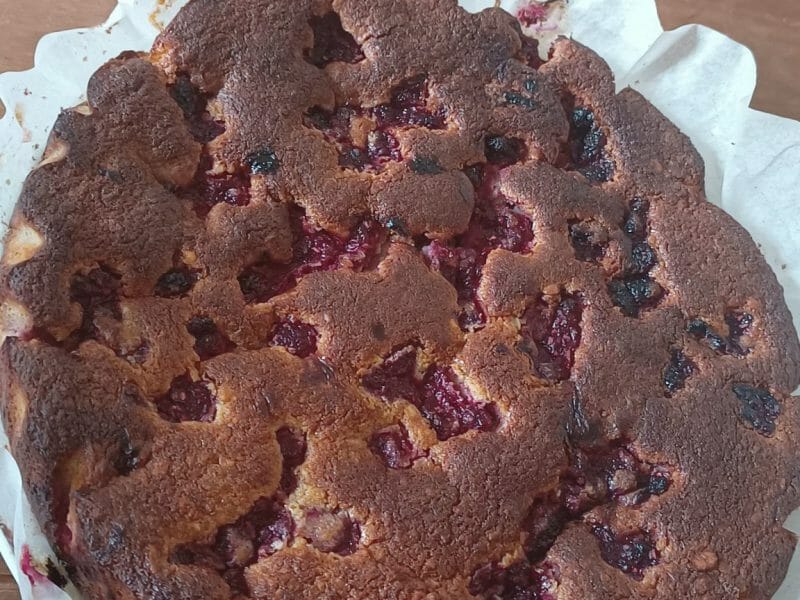 Cliquez pour zoomer ! Gâteau à la ricotta, amandes et framboises Thermomix par stephanie_1245