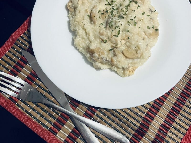 Cliquez pour zoomer ! Risotto poulet et champignons Thermomix par marie-gina