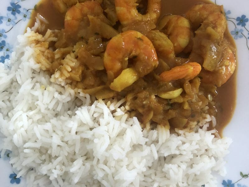 Cliquez pour zoomer ! Curry de crevettes au lait de coco Thermomix par beb_qtn